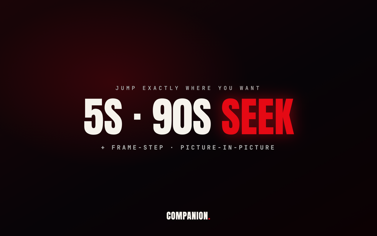 5 and 90 second seek controls in the Netflix player