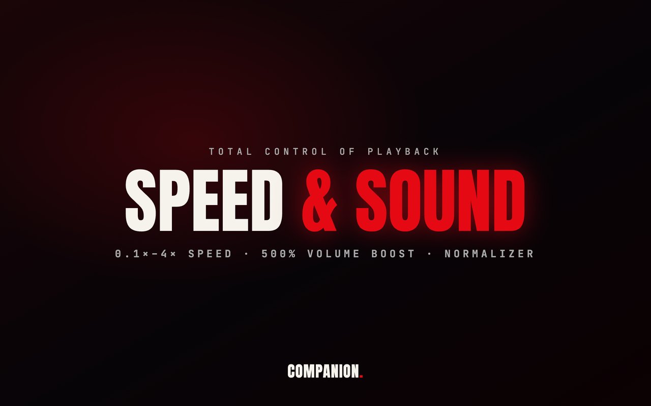 Speed and volume controls
